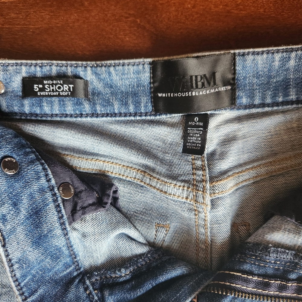 White House Black Market Blue Jean Shorts - Picture 3 of 3